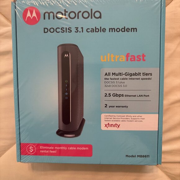 Motorola DOCSIS 3.1 Multi-Gig Cable Modem Ultra Fast - Picture 1 of 1